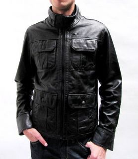 Star Leather Jacket Dryden Tuscan Long Sleeve Sexy Black Men $570