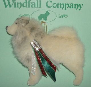 Tibetan Mastiff Dog Plush Christmas Canine Ornament by WC