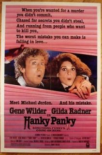 1982 Orig Movie Poster FOLDED One Sheet 1SH Gene Wilder Gilda Radner