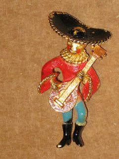 Vintage Mamselle Signed Figural Mariachi Dancer