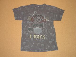 The Muppets Mens S Animal I Rock Drum Playing Graphic Print Dark Gray