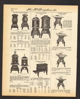 Newly listed 1939 Print Ad Cast Iron Cannon Heaters Oak Steel Heaters