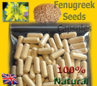 Pure Natural Fenugreek / Methi Seeds Vegetarian Capsules 500mg