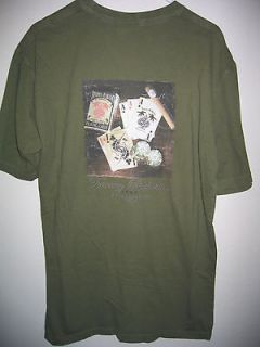 TOMMY BAHAMA Army Green Poker T Shirt Mens Cards L Large/XL