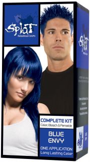 Splat Hair Dye Color Kit Blue Envy Punk Retro Psycho New