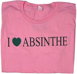 Love Absinthe Pink Womens Alcohol T Shirt NEW sz L