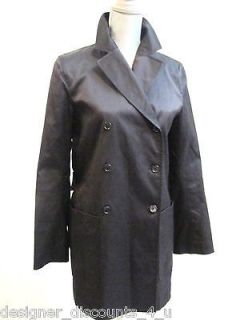 AKA Eddie Bauer black womens trench Raincoat classic coat stretch