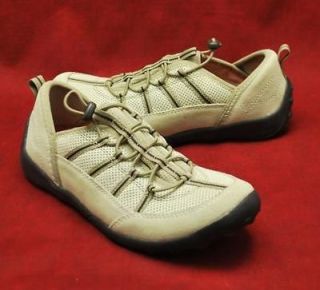 Easy Spirit Womens Shoes Light Natural Textile and Suede Shape Up