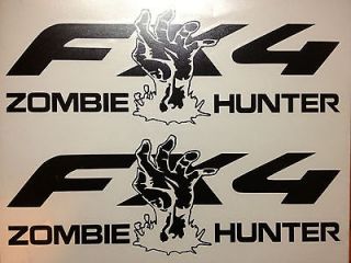 Ford FX4 F150 F250 F350 4x4 Zombie Hunter decal sticker
