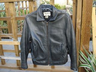 Eddie Bauer Black leather Jacket Fitted Size XS/XP Thinsulate warm