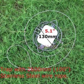 Rodent Steel Spring Snare Trap Pest Control &100 Stainless Steel Wire