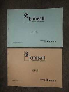 Kimball ELKA EP6 Electronic Organ Schematic Diagram Manual & Parts