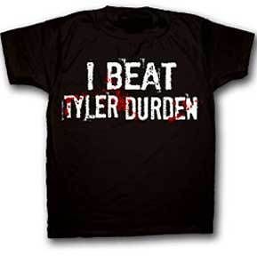 Fight Club I Beat Tyler Durden Mens Sheer T shirt Size L