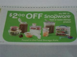 COUPONS $2/1 Snapware Food or Home storage 3/31/2013