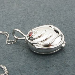 Charming Elenas Vervain Locket Necklace 100% Sterling Silver Vampire
