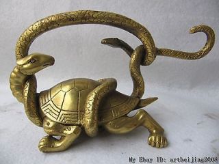 chinese mythology brass art tortoise snake Xuan Wu god beast statue