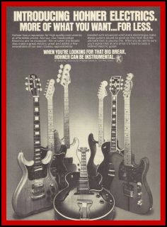 HOHNER ELECTRIC GUITARS & BASSES Original Vintage AD 1975