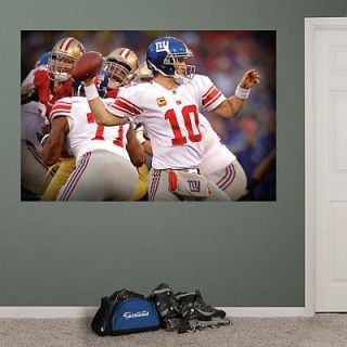 New York Giants NFL Eli Manning Pocket Presence Mural Fathead 6W x 4