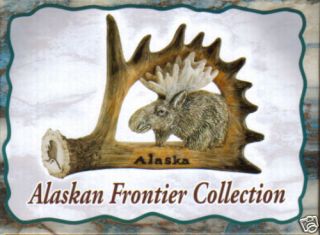 Alaksa Moose in faux moose antler   NEW IN BOX