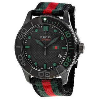 Gucci G Timeless Nylon Strap Mens Watch YA126229