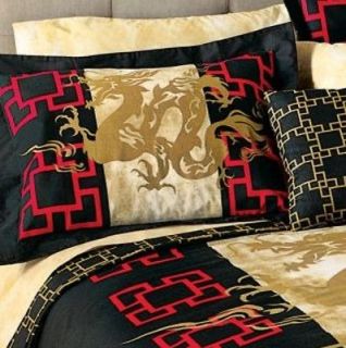 ORIENTAL ASIAN MEDIEVAL DRAGON Queen Size 8pc Comforter Sheet Bed in a