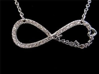 WOMENS ONE DIRECTION 1D DIRECTIONER INFINITY SILVER TONE PENDANT CHAIN