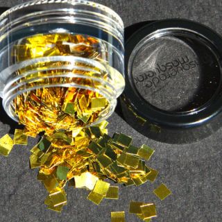Loose Glitter, Gold Fire Flakes, 4g Clear Pot