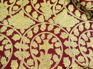 DAMASK Silk 14K Gold wires for Clergy priest Vestments Apparel