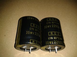 2x ROE EYN 22000uf 35v 35x45mm Hi end audio caps 