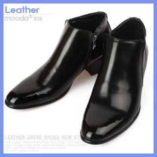 Tall Height Dress Shoes Elevator Leather Men boots bs01