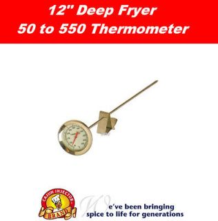 12 STAINLESS STEEL DEEP FRYER MEAT TURKEY POULTRY THERMOMETER
