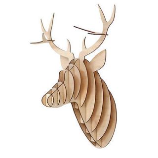 Wall Decor Plywood Stag Head Large Antler Deer Head Wall Art Large