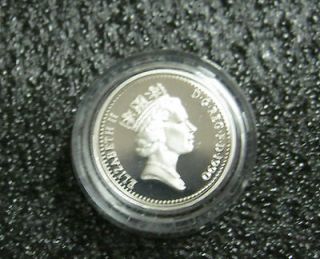 1990 UK SILVER PROOF POUND COIN   QUEEN ELIZABETH II