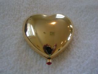Estee Lauder GOLDEN HEART WITH RUBY RED CRYSTAL JULY BIRTHSTONE Powder