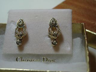 Christian Dior Earrings. Clip On. Brand New. Authentic. F6105 715.