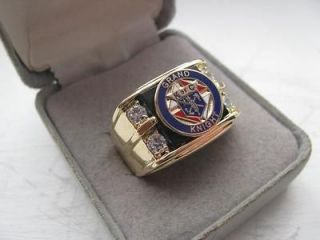 Mens Knights of Columbus Grand Knight Crest Ring
