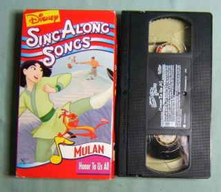 Disney Sing Along Songs MULAN VHS Honor To Us All