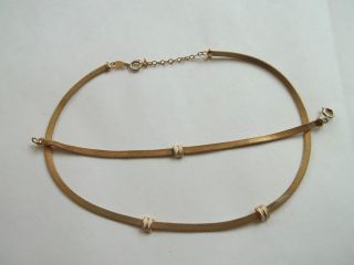 GROSSE GERMANY signed necklace+bracelet set,gold tone,enamel,16long,