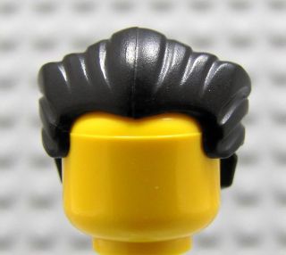 NEW Lego Minifig Slicked back BLACK HAIR w/Widows Peak   Dracula