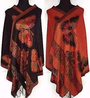 Ladys Double Side Pashmina Butterfly Wrap Shawl/Scarf ****Multi color