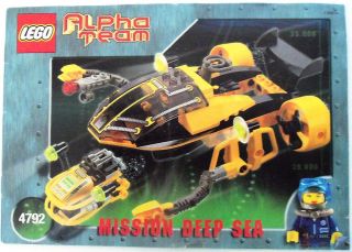 LEGO APLPHA TEAM #4792 *INSTRUCTIONS ONLY* Mission Deep Sea Navigator