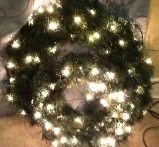 Christmas PreLit Clear Wreaths 26 & 18 Clear Lights Indoor Outdoor