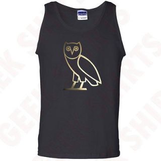 Octobers very own tank top shirt GOLD OVOXO owl YMCMB tee S 2X blk