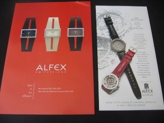 ALFEX watch magazine ads lot *