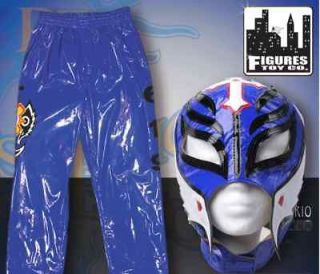 WWE Rey Mysterio Blue Replica Kid Size Mask & Pants NEW