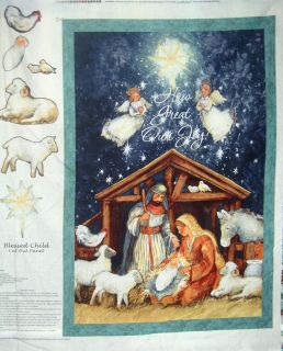 HE WAS BORN IN A MANGER NATIVITY PANEL