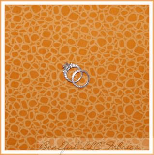FQ Benartex Modern Mix Animal Skin Print Zoo Giraffe Gold Orange