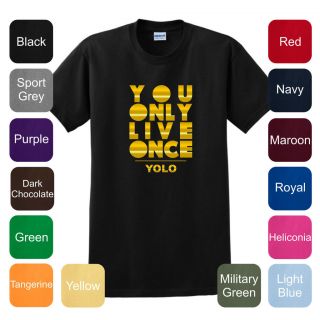 Drake You Only Live Once Gold T Shirt YOLO Octobers Own XO OVOXO
