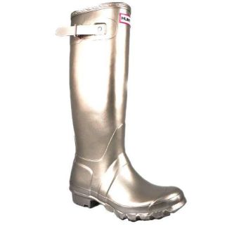 Hunter Rain Boots Original Metalic Wellington Womens Wellies   Gold