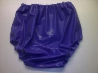 Latex baby san pants mid blue rubber sissy adult size